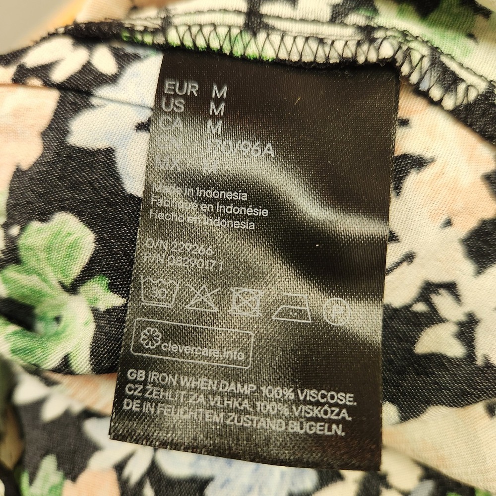 H&M Dress Womens M‎ Multicolour Floral Round Neck Long Sleeve Maxi Relaxed Fit - Picture 6 of 8